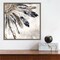 Necklace of Feathers III by Eva Watts 16-in. W x 16-in. H. Canvas Wall Art Print Framed in Grey